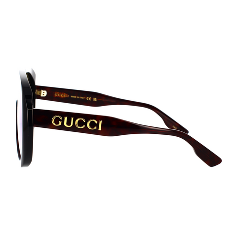 MASCHERA DA SOLE GUCCI GG 1370 002 HAVANA LENTE LOGO